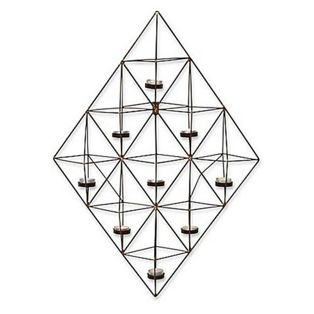 Danya B HG16101 Rhomboid Geometric Wall Tea Light Holder