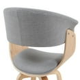 thumbnail image 6 of Summer Mid-Century Upholstered Dining Chair in Grey and Patterned Oak Finish, 6 of 6