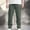 Green, variant on Men's Solid Corduroy Straight Leg Long Pants Drawstring Elastic Waist with Side Pockets Retro Daily Urban Casual Trousers Gray M