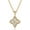 White - Mohter of Pearl, variant on 14K Gold Plated CZ Pendant Necklace for Women, Adjustable Chain Necklace with Colorful Clover Pendant, Lucky Necklace Jewelry for Women