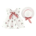 thumbnail image 1 of Robes pour Bébé Robe Tutu Sans Manches pour Bébé Robes d'Été pour Filles avec Chapeaux 2 Pcs Robe de Plage pour Tout-Petit 12-18 Mois, 1 of 4