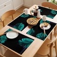thumbnail image 5 of Turquoise Rose Placemats Set of 12, Vintage Flower Garden Abstract Classic Non-Slip Place Mats Washable Table Mats for Kitchen Dining Table Decorations Indoor/Outdoor, 5 of 9