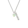 thumbnail image 2 of Delight Jewelry Clear AB Crystal Heart Silvertone Hope Anchors the Soul Bar Charm Necklace, 23", 2 of 4