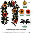 thumbnail image 2 of Morttic Artificial Maple Leaves Garland, 5.9ft Autumn Hanging Fall Maple Vines for Halloween Thanksgiving Garden Wedding Dinner Fireplace Door Frame Doorway Backdrop Decoration (Orange), 2 of 6
