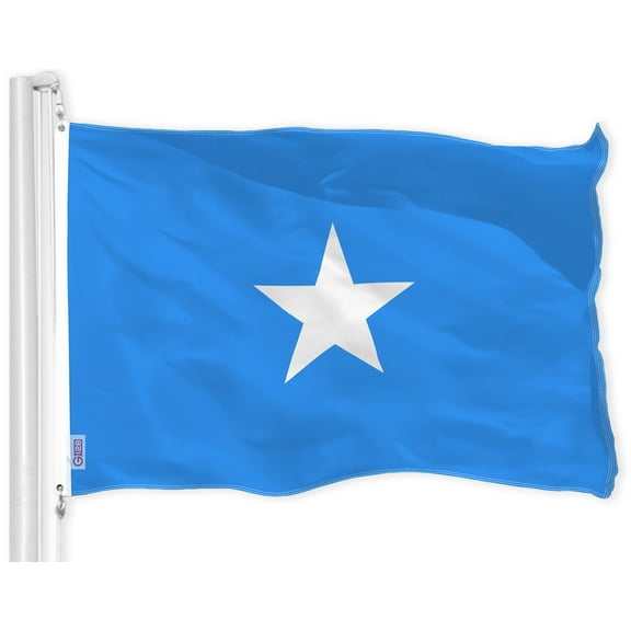 Somalia (Somali) Flag | 3x5 feet | Printed 150D – Indoor/Outdoor, Vibrant Colors, Brass Grommets, Quality Polyester, Much Thicker More Durable Than 100D 75D Polyester