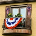 thumbnail image 2 of 2 Pcs Large Patriotic Wreath Bow Decor 4th of July Wreath Red White Blue Burlap American Flag Star Bow for Indoor Outdoor Tree Topper Independence Day Memorial Day 10 x 18 Inch(Rustic), 2 of 7