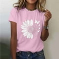 thumbnail image 1 of Ovbmpzd Hauts Tendance à Manches Courtes pour Femmes 2025 Confortables Roses Chandail Amusant T-Shirts Graphiques TTG, 1 of 5