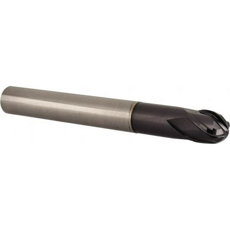 

Accupro 1/2 Diam 1/2 LOC 4 Flute Solid Carbide Ball End Mill TiAlN Finish Single End 4-1/4 OAL 1/2 Shank Diam Spiral Flute