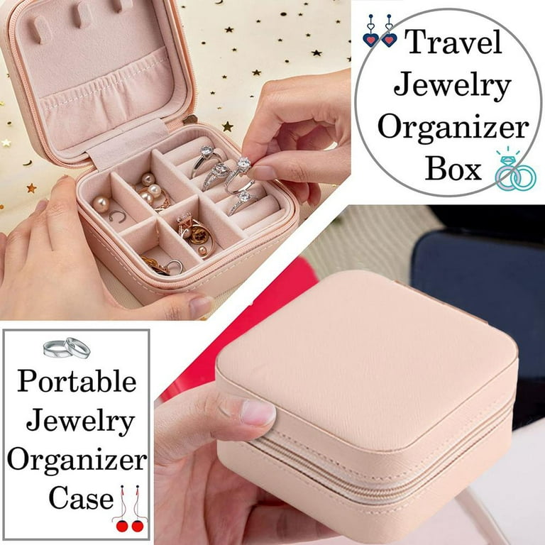 Tohuu Velvet Jewelry Boxes Small Jewelry Boxes For Women Earrings Travel  Jewelry Storage Bag For Necklace Earrings Rings Bracelet calm 