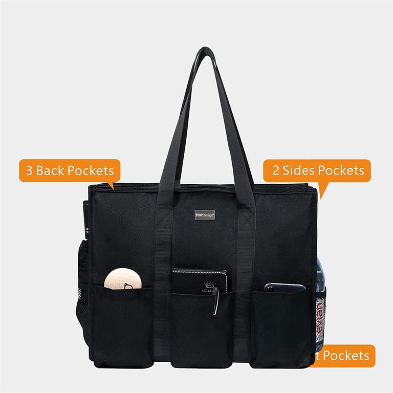 Water Resistant Tote Bag for women with 13 Exterior & Interior Pockets, Amazon.com | Buringer Large Waterproof Beach Bag for Women  main image 3