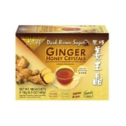 Prince Of Peace Instant Dark Brown Sugar Ginger Honey Crystals, 10 Sachets  Instant Hot Or Cold Beverage  Easy To Brew Ginger And Honey Crystals