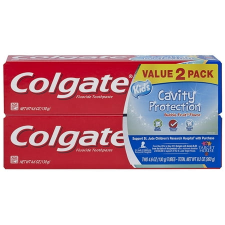 Colgate Kids Toothpaste Cavity Protection, Bubble Fruit, 4.6 ounces (2 (The Best Toothpaste For Cavities)