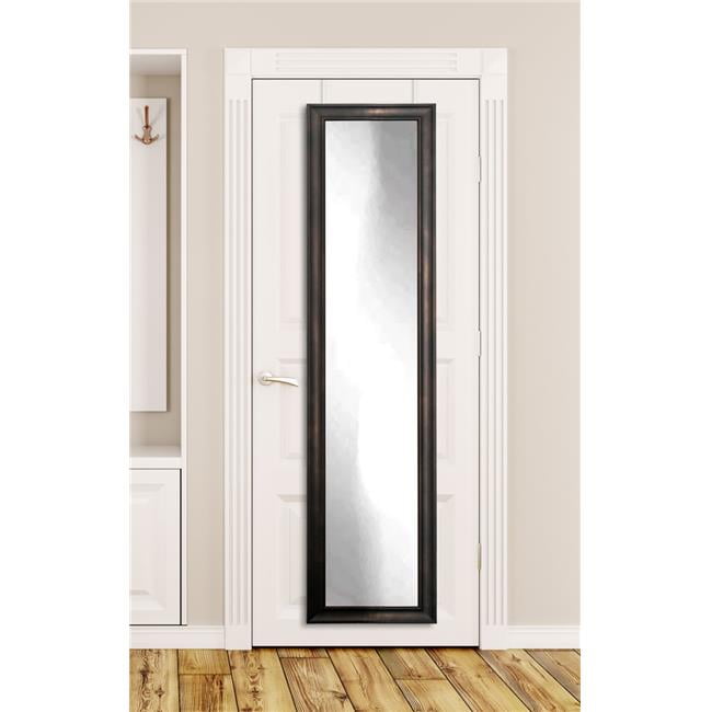 BrandtWorks BM13THINHWH Clouded Full Length Over the Door Mirror