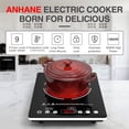 thumbnail image 4 of Electric Cooktop Single Burner Portable Stove 1800W 110v -120v Countertop Hot Plates Electric Plug in, Touch Control, Child Lock, 9 Power Levels Low, 4 of 7