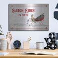 thumbnail image 6 of Luxe Metal Art 'Sleigh Rides 25 Cents' by Lori Deiter, Metal Wall Art, 16"x12", 6 of 9