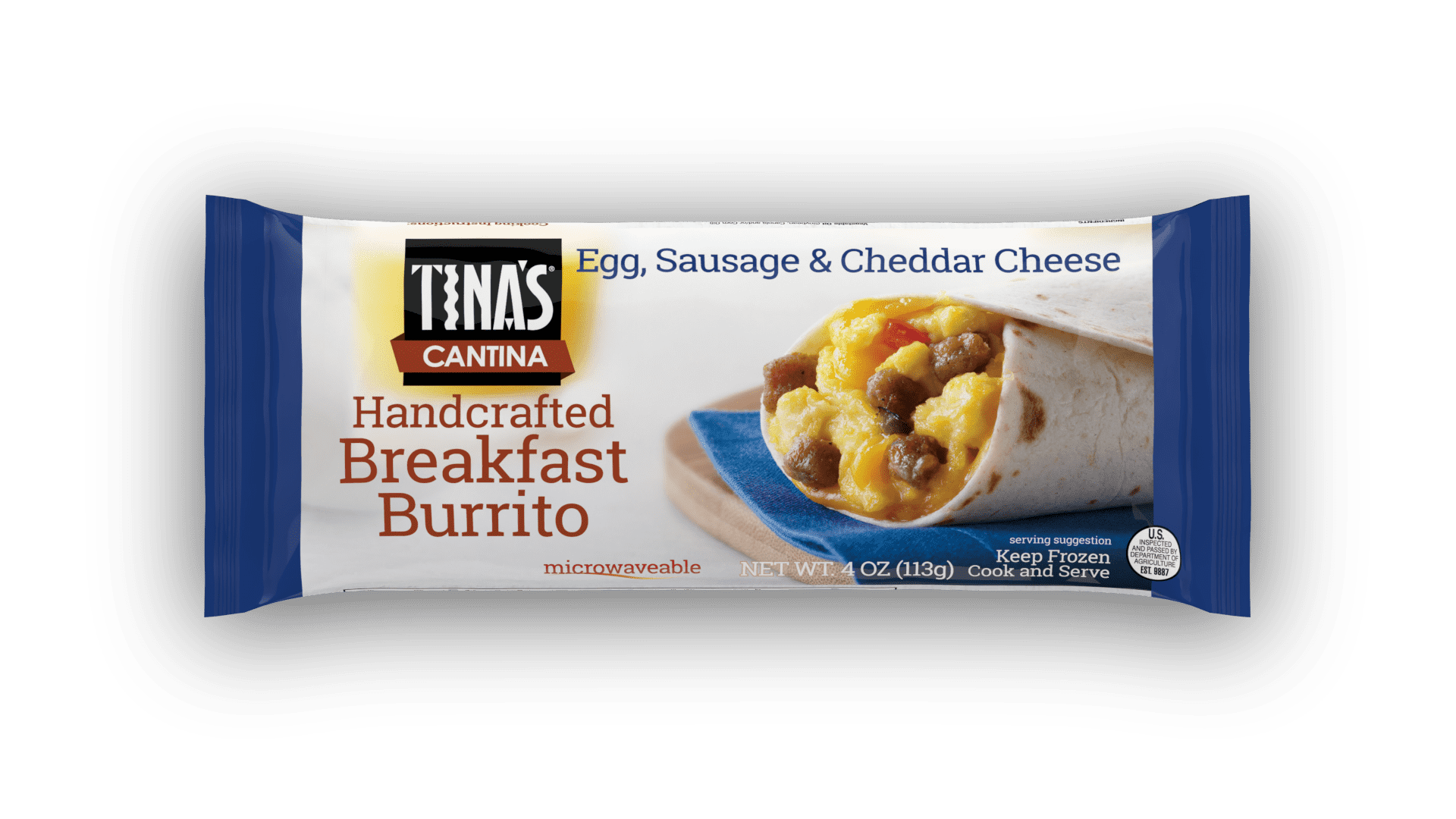 Tina's Cantina Breakfast Sausage Burrito 4oz