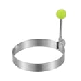 thumbnail image 2 of Stainless Steel Egg Ring, Shaped Pancake Mold with Foldable Heat-Resistant Handle, Non-Stick Breakfast Egg Cooker Rings for Griddle Omelet Sandwich and Home Cooking, 2 of 5