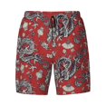 thumbnail image 4 of Lsque Mens Swim Trunks Dragons2 Pattern - Bathing Suit Compression Liner - Beach Swim Shorts Swimwear - (S-3XL) - Stretch Quick Dry -XX-Large, 4 of 9