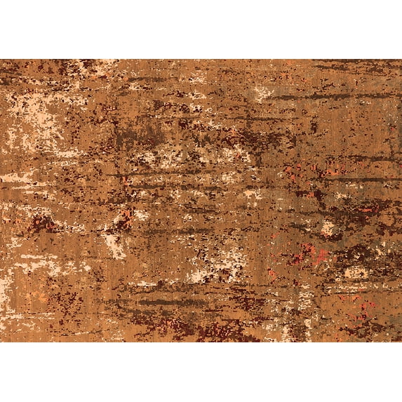 Ahgly Company Indoor Rectangle Oriental Orange Industrial Area Rugs, 2' x 4'
