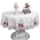 thumbnail image 2 of Mantel de poliéster con estampado de flores elegante, cubierta de mesa bordada, decoración del hogar, 219x219cm, 2 of 8
