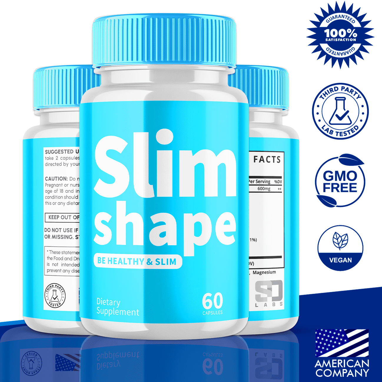 Slim Shape Advanced Formula Pills Supporting Energy and Fitness 180 Capsules