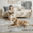 thumbnail image 3 of SIXHOME 5'x7' Area Rug Abstract Washable Rugs for Living Room Bedroom Carpet Soft Modern Indoor Rug Taupe Sage, 3 of 8