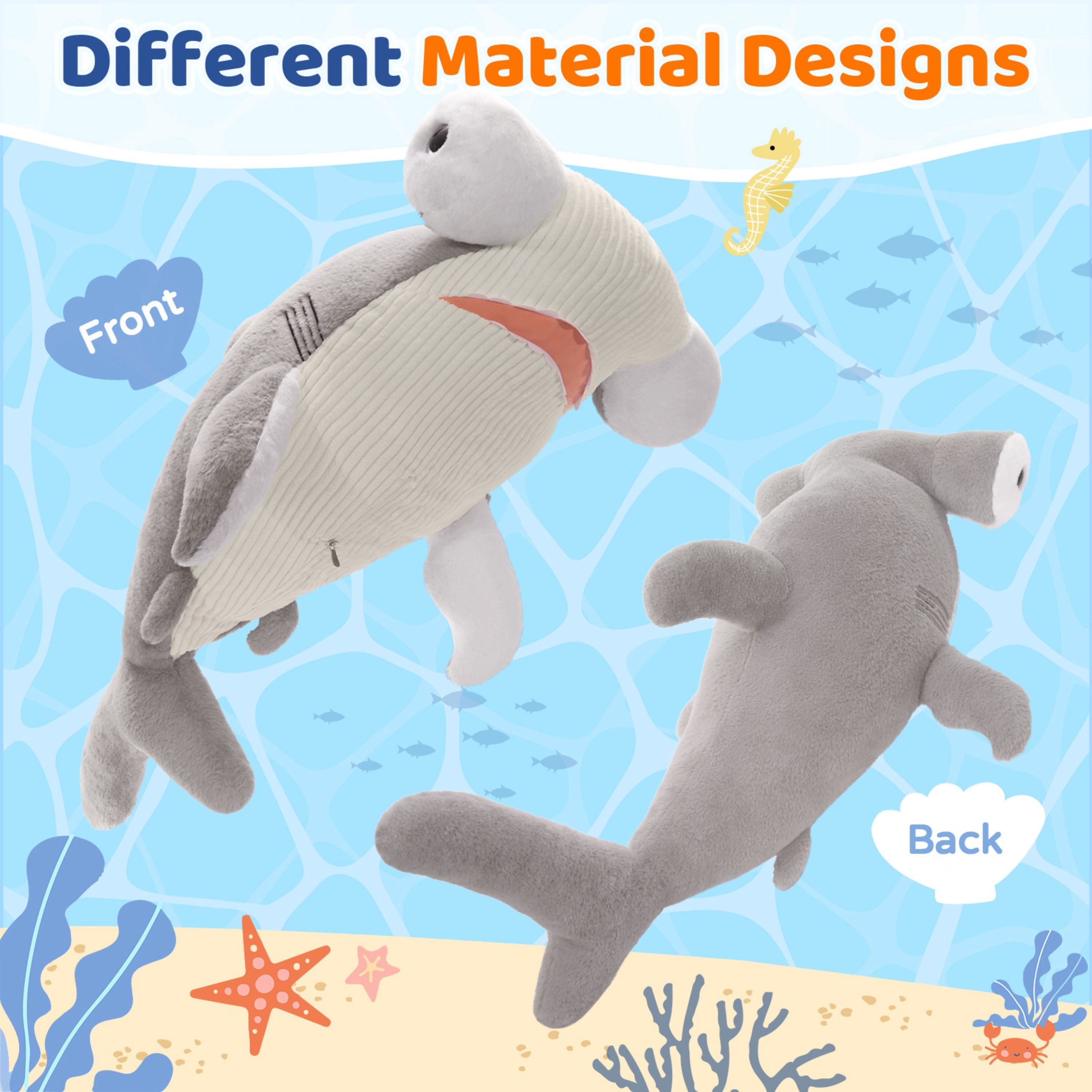 MaoGoLan 43'' Hammerhead Shark Stuffed Animal Giant Shark Pillow Plush Toy