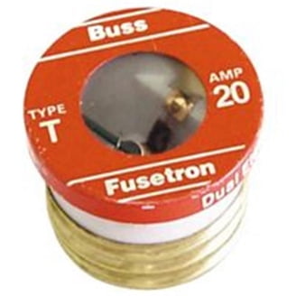 Bussmann BP/TL-20 20 Amp Time-Delay Plug Fuse – Edison Base, 125V, 9 Fuses Total (3 Blister Packs Of 3)