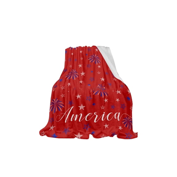 Anckoeil Independence Day Printed Flannel Blanket Conditioning Blanket Sofa Blanket Nap Conditioning Sheet Blanket Holiday Gift