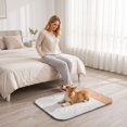 thumbnail image 6 of Cooling Mat for Dogs Pet Cooling Mat 15.75 Inch X 23.62 Inch Soft Ice Silk Pet Pad Cooling Dog Bed for Indoor Outdoor Use Gray 1 Pack, 6 of 7