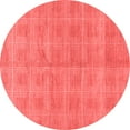 thumbnail image 1 of Ahgly Company Indoor Round Checkered Red Modern Area Rugs, 4' Round, 1 of 4