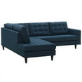 thumbnail image 4 of Modway Empress 2 Piece Upholstered Fabric Left Facing Bumper Sectional in Azure, 4 of 9
