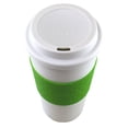 thumbnail image 3 of Copco Acadia Plastic Travel coffee Mug With Textured Non Slip Sleeve - 16 Oz Pack Of 2, Green White, 3 of 5