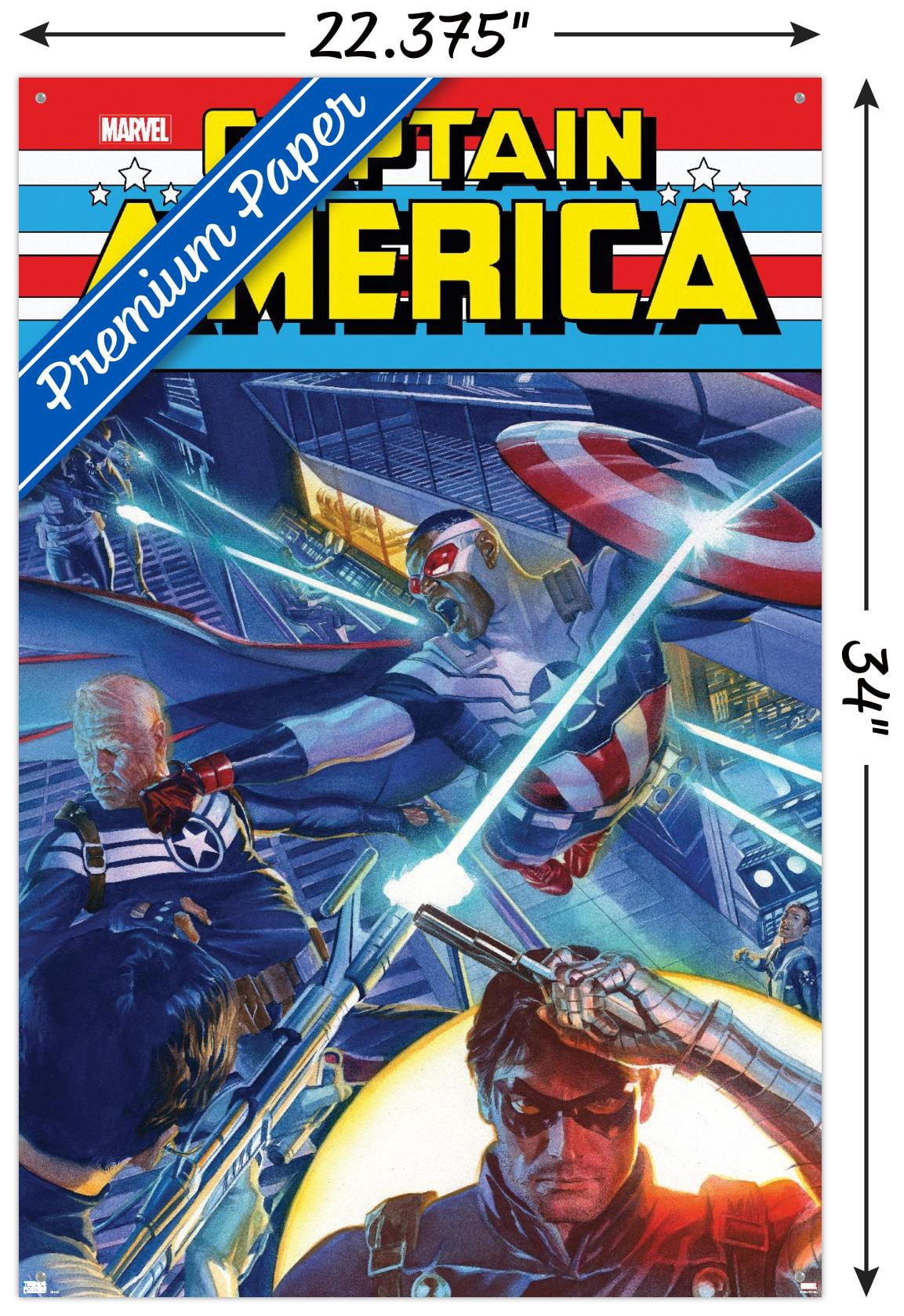 Marvel Comics - Winter Soldier - Captain America: Sam Wilson #7 Wall Poster with Pushpins, 22.375" x 34"