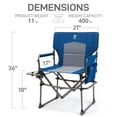 thumbnail image 3 of EVER ADVANCED Camping Director Chair with Side Table, Heavy Duty Portable Folding Lawn Chair for Beach, Picnic, Sports and Fishing, 400lbs, Blue, 3 of 9