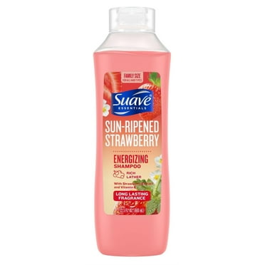 Suave Essentials Shampoo Sun- Ripened Strawberry 22.5 Ounce (665ml) (Pack of 3)