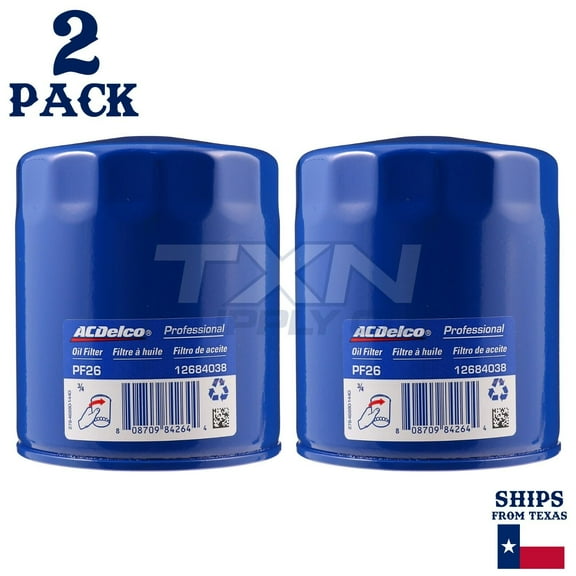 ACDelco Professional PF66 Engine Oil Filter 12735608 GM Compatible - 2 Pack