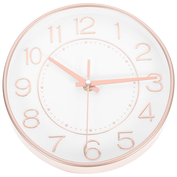GOOHOCHY Reloj de pared creativo y sencillo de plástico para colgar en la pared, de cristal y silencioso.