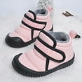 thumbnail image 2 of Otqutp Baby First Walking Boots Toddler Winter Snow Boots Boys Girls Cold Weather Baby Shoes Hook Loop Thermal Lined Snow Boots(Pink,18-24 Months), 2 of 5