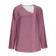 thumbnail image 5 of Tops bohemios sin mangas,Blusa tipo túnica con cuello en V para mujer, manga larga, estampado geométrico, informal, de poliéster, con botones delanteros, para el hogar o la oficina, sopatenor, 5 of 9