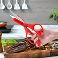 thumbnail image 5 of Heavy Duty Kitchen Scissors Stainless Steel Purpose Utility Cutter For Meat Fish Vegetables Seafood Chicken 2 In 1 Design With Cleaning Brush, 5 of 7