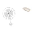 thumbnail image 1 of Reloj De Pared Acrílico Con Números Arábigos Grandes Y Bandeja Multiusos Para Servir Comida, Ideal Para Cocina, Estudio, Baño, Tocador Y Decoración Rústica., 1 of 8