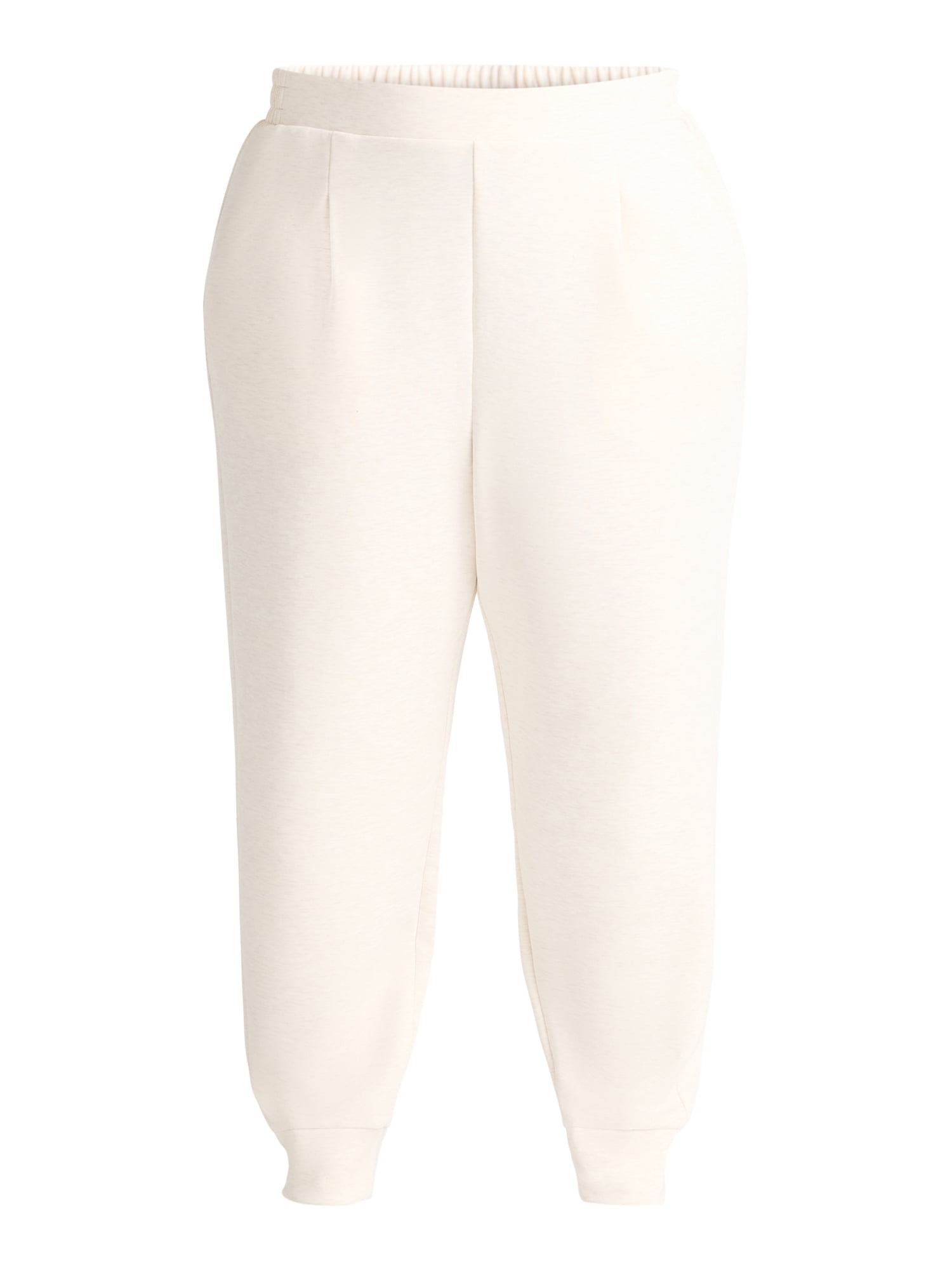Avia Women's and Women's Plus ScubaKnit Pleat Joggers with Pockets, Size XS-4X