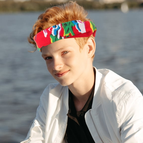 LOLIPPYY Soft and Comfortable Fabric Bandana for Cycling and Outdoor Activities, Multi-Purpose Headband with Stylish Floral Print