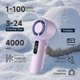 thumbnail image 4 of Foldable Handheld Fan With Digital Display Adjustable Speed USB Rechargeable Mini Fan With Lanyard Portable Fan For Travel Commute Outdoor, 4 of 9