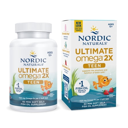 Nordic Naturals Ultimate Omega 2X Teen Soft Gels  Fish Oil 60 Ct.
