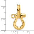 thumbnail image 2 of 14k Gold 3-d Medium Shackle With Pulley Bail No Rope Charm 24.5x14.3mm Wide 8.9mm Thick Pendant Necklace for Women, 2 of 2