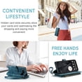 thumbnail image 3 of JTCASES for Google Pixel 8 Pro Wallet Case with Zipper Purse Card Holders Flip Stand Wrist Strap Magnetic Closure PU Leather Anti-scratch Support Wireless Charging Drop Resistant Shell, Blue, 3 of 10