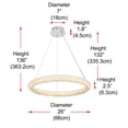 thumbnail image 4 of Elegant Lighting Bowen 26 inch Adjustable LED Chandelier in Chrome, 4 of 12