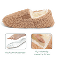 thumbnail image 2 of WALL QMER Slippers for Women Indoor/Outdoor, House Shoes Bedroom Non-slip Warm Plush Womens Slippers, Women's Fuzzy Memory Foam Closed Back Slippers, Khaki, 2 of 6